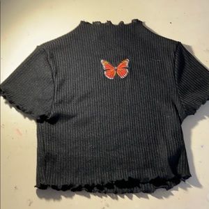 Fitted black T-shirt